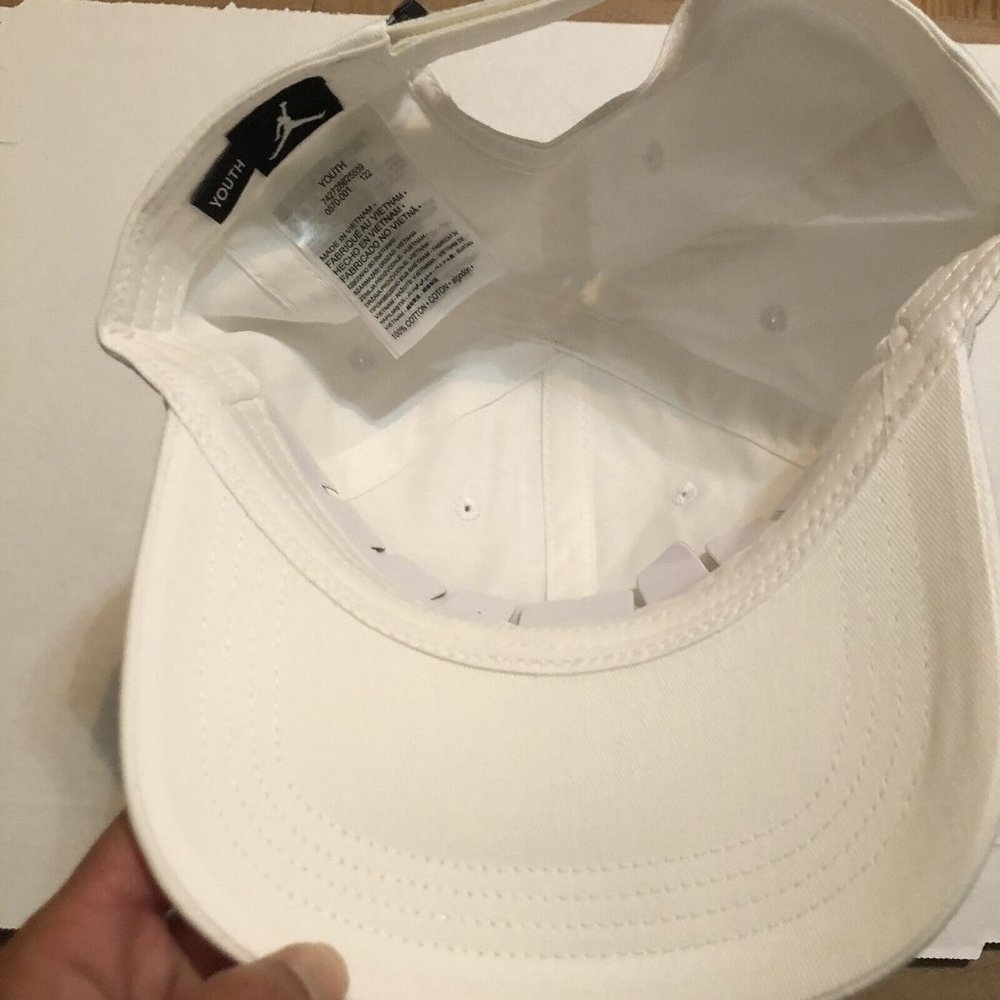 Jordan Jumpman White Hat Cap Size Youth Adjustable New - Picture 8 of 8